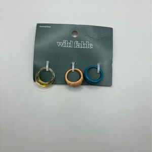 Wild Fable Women's‎ 3-Piece Fashion Statement Rings Set Assorted Sizes